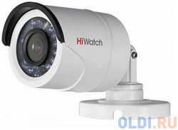 Hikvision Камера HiWatch DS-T100 (2.8 mm) 1Мп уличная цилиндрическая HD-TVI камера с ИК-подсветкой до 20м 1 / 4″″ CMOS матрица; объектив 2.8мм; угол обз