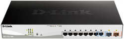 Коммутатор D-Link DGS-1210-10MP/F1A Настраиваемый коммутатор WebSmart с 8 портами 10/100/1000Base-T и 2 портами 1000Base-X SFP (8 портов с поддержкой