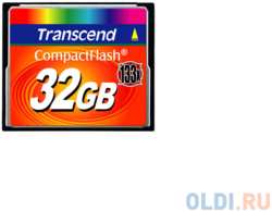 Карта памяти Compact Flash 32GB Transcend Premium, 1066x (TS32GCF1000)