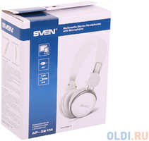 Наушники SVEN AP-321M, белый (микрофон,1,2 м) (SV-015381)
