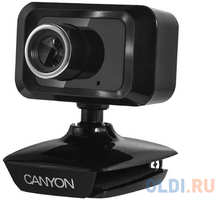 Веб-камера CANYON CNE-CWC1 Enhanced 1.3 Megapixels resolution webcam with USB2.0 connector черный
