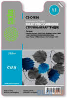 Картридж Cactus CS-C4836 №11 для HP 2000 / 2500 /  Business InkJet 1000 / 1100 / 1200 / 2200 / 2300 / 2600 / 2800 голубой