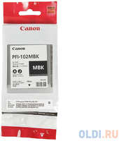 Картридж Canon PFI-102MBK для iPF500 iPF510 iPF600 iPF605 iPF610 iPF700 iPF710 iPF720 130мл матовый