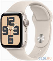 Смарт-часы Apple Watch SE 2023 A2722 40мм OLED корп.сияющая звезда Sport Band рем.сияющая звезда разм.брасл.:S/M (MR9U3LL/A)