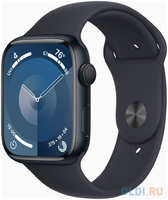 Смарт-часы Apple Watch Series 9 A2980 45мм OLED корп.темная ночь Sport Band рем.темная ночь разм.брасл.:M/L (MR9Q3LL/A)