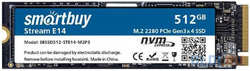 Smart Buy Smartbuy M.2 SSD 512Gb Stream E14 SBSSD512-STE14-M2P3 NVMe PCIe3