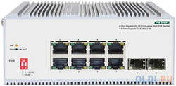 Origo Unmanaged Industrial Switch 8x1000Base-T PoE, 2x1000Base-X SFP, PoE Budget 185W, Surge 4KV, -40 to 75°C (OI2210P/185W/A1A)
