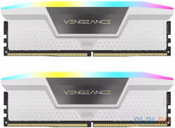 Оперативная память для компьютера Corsair Vengeance RGB White DIMM 32Gb DDR5 6400 MHz CMH32GX5M2B6400C36W