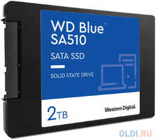 Western Digital Твердотельный накопитель/ WD SSD , 2.0TB, 2.5″ 7mm, SATA3, R/W 560/530MB/s, IOPs 95 000/84 000, TBW 500, DWPD 0.1 (12 мес.)