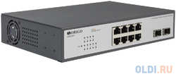 Origo Unmanaged Switch 8x1000Base-T PoE, 2x1000Base-X SFP, PoE Budget 120W, 19″ w / brackets (OS2210FP/120W/A1A)