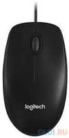 Мышь проводная Logitech M100, 1000dpi, USB Черный 910-006652