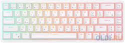 Компактная (70%) механическая клавиатура Royal Kludge RKG68 - 3 типа подключения, 68 клавиш, белая, переключатели RK