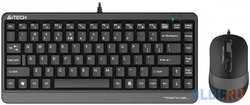 Клавиатура + мышь A4Tech Fstyler F1110 клав:черный / серый мышь:черный / серый USB Multimedia (F1110 GREY)