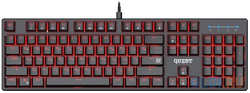 Игровая клавиатура DEFENDER QUEST чёрная (USB , SNK Red, красная подсветка, 104 кл., GK-596) (45596)