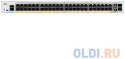 Cisco Catalyst 1000 48x 10 / 100 / 1000 RJ-45 ports PoE+, 4x 1Gb SFP uplinks, PoE+ 370W, C1000-48P-4G-L