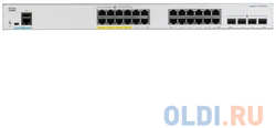 Cisco Catalyst 1000 24x 10/100/1000 RJ-45 PoE+, 4x 10Gb SFP+ uplinks, PoE+ 170W, Fanless, C1000-24P-4X-L