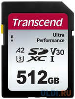 Карта памяти SDXC Transcend 340S, 512 Гб, UHS-I Class U3 V30 A2 (TS512GSDC340S)