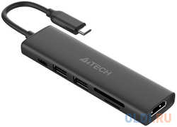 Концентратор USB Type-C A4TECH DST-60C 2 х USB 3.0 HDMI USB Type-C SD