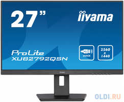 Монитор Iiyama 27″ ProLite XUB2792QSN-B5 черный IPS LED 4ms 16:9 HDMI M / M матовая HAS Piv 350cd 178гр / 178гр 2560x1440 75Hz DP WQ USB 6.8кг