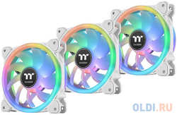 Вентилятор в корпус Thermaltake CL-F146-PL14SW-A SWAFAN 14 RGB Radiator Fan White TT Premium Edition 3 Pack / Fan / 14025 / PWM 500~2000rpm / Triple Riing / LED