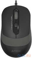 Мышь A4Tech Fstyler FM10S черный / серый оптическая (1600dpi) silent USB (4but) (FM10S USB GREY)