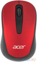Мышь Acer OMR136, оптическая, беспроводная, USB, красный [zl.mceee.01j]