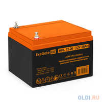 Аккумуляторная батарея ExeGate HRL 12-26 (12V 26Ah, клеммы F3 (болт М5 с гайкой)) (EX285663RUS)