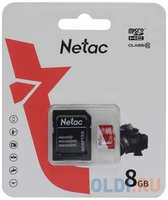 Карта памяти SDHC 8 ГбGb Netac P500 ECO + SD адаптер