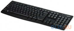Клавиатура беспроводная Logitech K270 ЛАТИНИЦА (без кириллицы) (приемник Unifying, 2 батарейки AAA) (арт. 920-003058, M / N: Y-R0015  /  C-U0007)