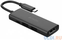 Разветвитель USB-C A4Tech DST-40C 2порт