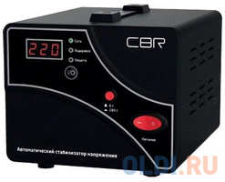 CBR Стабилизатор напряжения CVR 0207, 2000 ВА / 1200 Вт, диапазон вход. напряж. 140–260 В, точность стабилизации 8%, LED-индикация, вольтметр, 2 евророз