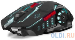 Игровая беспроводная мышь SVEN RX-G930W чёрная (2.4 Ггц, 6 кнопок, 1600 dpi, USB, Soft Touch, RGB подсветка)