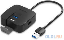 Концентратор Vention OTG USB 2.0 /  USB 3.0 на 4 порта Черный - 0.5м (CHABD)