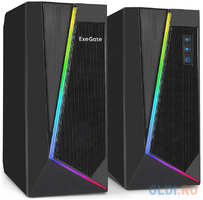 Акустическая система 2.0 ExeGate Accord 240 (питание USB, 2х3Вт (6Вт RMS), 60-20000Гц, цвет черный, RGB подсветка, Color Box) (EX289688RUS)