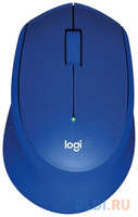 Мышь Logitech M331 Silent Plus синий оптическая (1000dpi) silent беспроводная USB (3but) (910-004915)