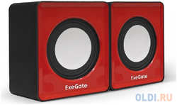 Exegate EX289920RUS Акустическая система 2.0 ExeGate Disco 140 Red (питание USB, 2х3Вт (6Вт RMS), 100-20000Гц, красный)