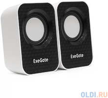 Exegate EX287052RUS Акустическая система 2.0 ExeGate Disco 170 (питание USB, 2х3Вт (6Вт RMS), 100-20000Гц, белый / черный)