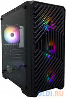 1STPLAYER TRILOBITE T5 Black  /  mATX, TG  /  4x120mm LED fans inc.  /  T5-BK-4F1