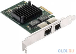 Сетевой адаптер ExeGate EXE-I350-T2V2 (PCI-E x4 v2.1, порты 2xRJ45 (медные), 10 / 100 / 1000Mbps, Gigabit NIC Intel Chipset NHI350AM2) (EX292506RUS)