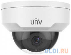 Uniview Видеокамера IP купольная антивандальная, 1/2.7″ 4 Мп КМОП @ 30 к/с, ИК-подсветка до 50м., LightHunter 0.003 Лк @F1.6, объектив 4.0 мм, WD