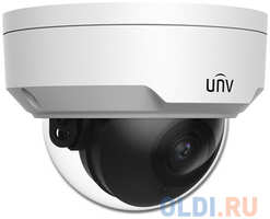 Uniview Видеокамера IP купольная антивандальная, 1 / 3″ 4 Мп КМОП @ 30 к / с, ИК-подсветка до 30м., 0.01 Лк @F2.0, объектив 2.8 мм, DWDR, 2D / 3D DNR (IPC324LB-SF28K-G)