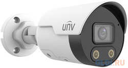 Uniview Видеокамера IP цилиндрическая, 1/2.7″ 4 Мп КМОП @ 30 к/с, ИК-подсветка и тревожная подсветка видимого спектра до 30м., LightHunter 0.003