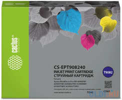 Картридж струйный Cactus CS-EPT908240 T9082 голубой (70мл) для Epson WorkForce WF-6090DW / WF-6590DWF Pro