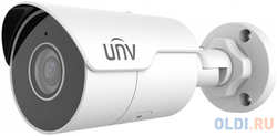 Uniview Видеокамера IP цилиндрическая, уличная, фикс, объектив 4мм, 4MP, Smart IR 50m, Mic, WDR 120dB, Ultra 265/H,264/MJPEG, Easystar, MicroSD, POE
