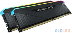 Память оперативная/ Corsair DDR4, 3200MHz 16GB 2x8GB Dimm, Unbuffered, 16-20-20-38, XMP 2.0, Vengeance RGB RS, RGB LED, PCB, 1.35V, for AMD Ryze