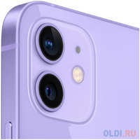 Смартфон Apple A2403 iPhone 12 64Gb фиолетовый моноблок 3G 4G 6.1″ iPhone iOS 15 12Mpix 802.11 a / b / g / n / ac / ax NFC GPS TouchSc