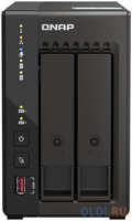 SMB QNAP TS-253E-8G NAS, 2-tray w/o HDD. 2xHDMI-port. 4-core Celeron J6412 2-2.6 GHz, 8GB DDR, 2x2.5Gb LAN, 2 x M.2 2280 PCIe Gen 3 x2, 2x USB 3.2 Ge