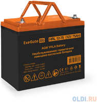 Аккумуляторная батарея ExeGate HRL 12-75 (12V 75Ah, под болт М6) (EX285653RUS)