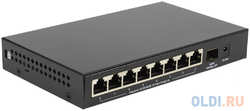 Origo Unmanaged Switch 8x100Base-TX PoE, 1x1000Base-X SFP, PoE Budget 80W, metal case