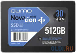 QUMO SSD 512GB Novation TLC 3D (Q3DT-512GSKF) {2,5″ R / W 550 / 500 MB / s SM2258XT / SM2259XT OEM}
